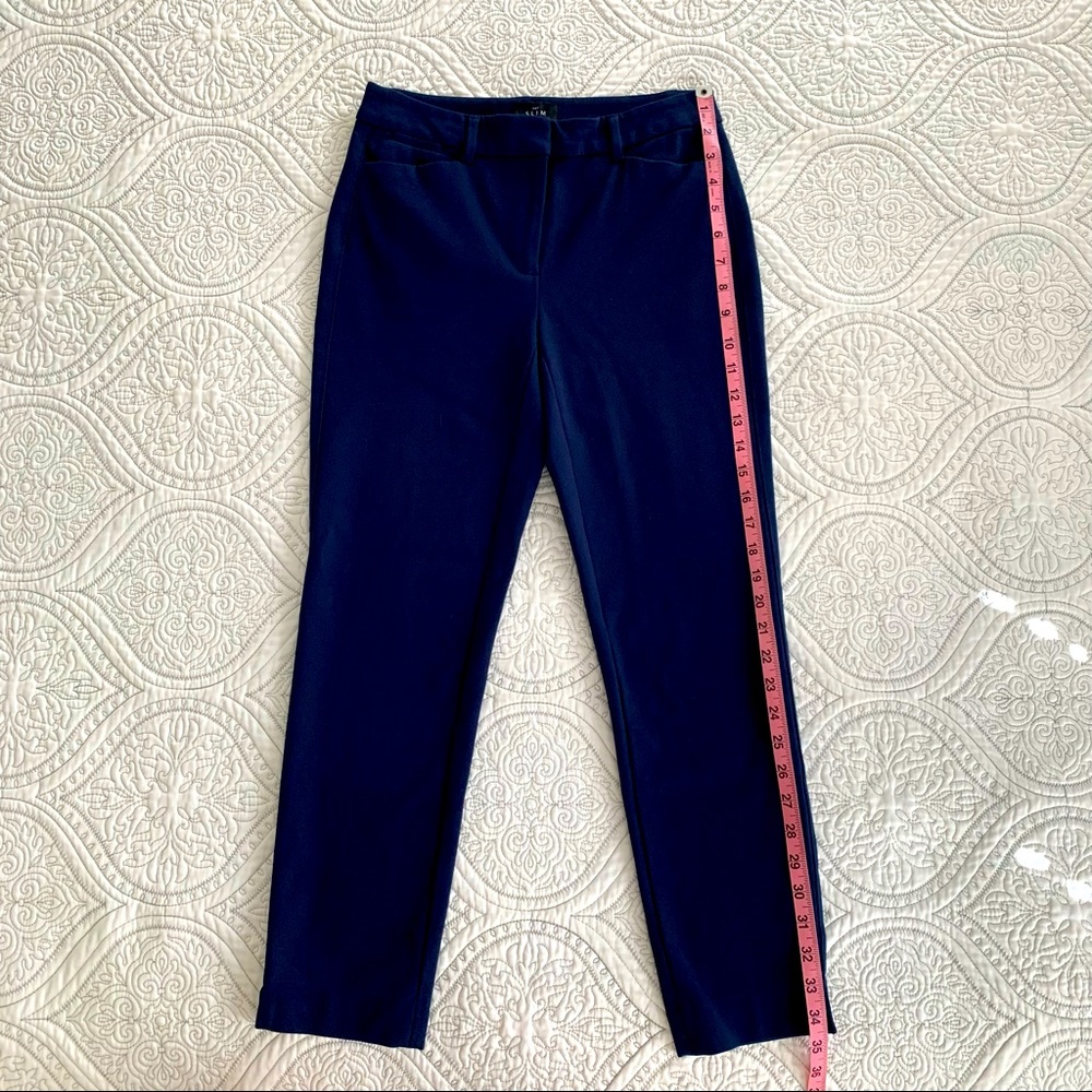 WHBM navy blue slim ankle dress pants